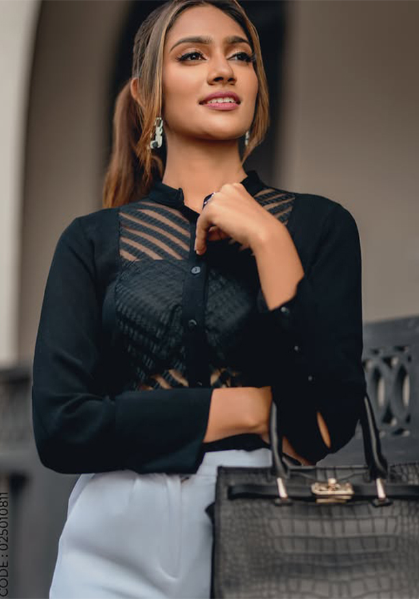 ARIA STAND COLLAR BLOUSE Nilsonline