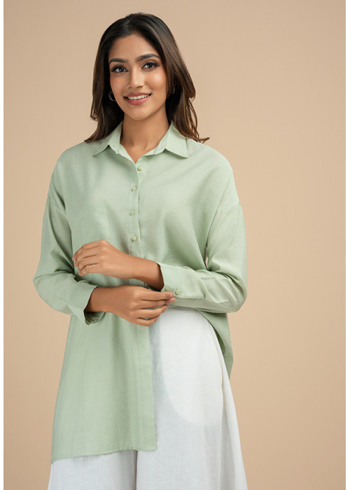 BRINLEY GREEN BLOUSE