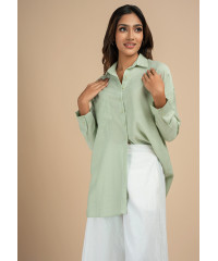 BRINLEY GREEN BLOUSE