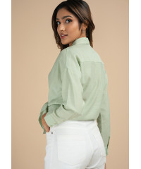 BRINLEY GREEN BLOUSE