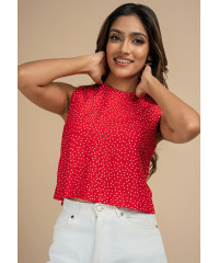 ZION DOTTED PRINT TOP