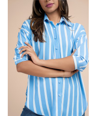 MELODY BLUE STRIPE BLOUSE