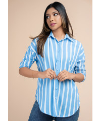 MELODY BLUE STRIPE BLOUSE