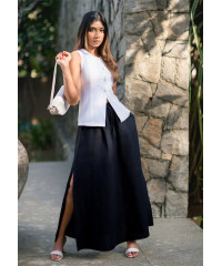 JANET SLEEVELESS WHITE BLOUSE