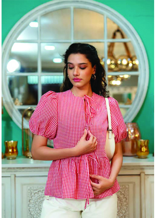 ANDREA FRONT KNOT BLOUSE