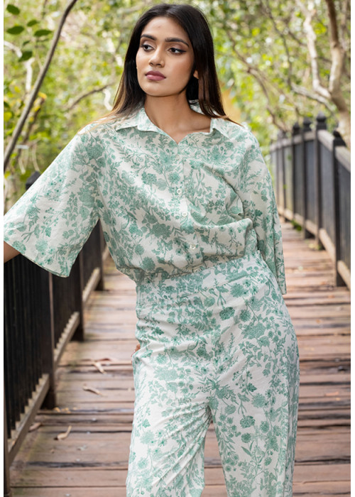 HEILI PRINTED HIGH LOW BLOUSE HEILI PRINTED HIGH LOW BLOUSE