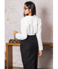 LISA LONG SLEEVE WHITE BLOUSE