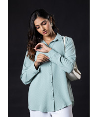 LISA LONG SLEEVE GREEN BLOUSE