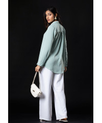 LISA LONG SLEEVE GREEN BLOUSE