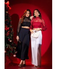 ROMINA BISHOP RED CROP TOP