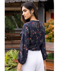 CAMILA BLUE LONG SLEEVE BLOUSE