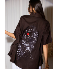 ASHIA BATIK BLACK SHIRT 