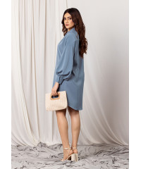 BRINLEY BLUE SHIRT DRESS