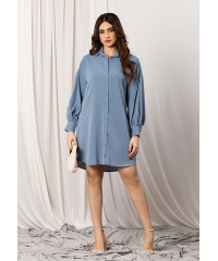 BRINLEY BLUE SHIRT DRESS