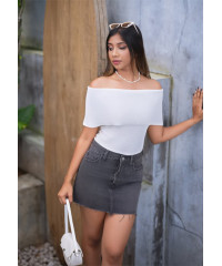 MESLY DENIM BLACK SKIRT 
