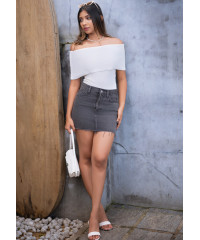 MESLY DENIM BLACK SKIRT 