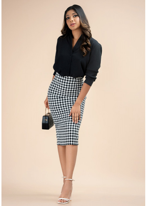 ANIKA CHECK SKIRT 