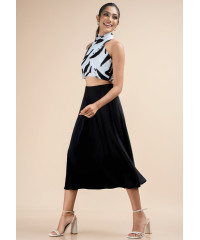 SHELLY SATIN MIDI SKIRT