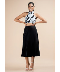 SHELLY SATIN MIDI SKIRT