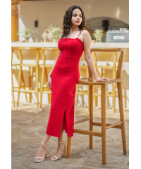 LIBBY STRAPY RED DRESS