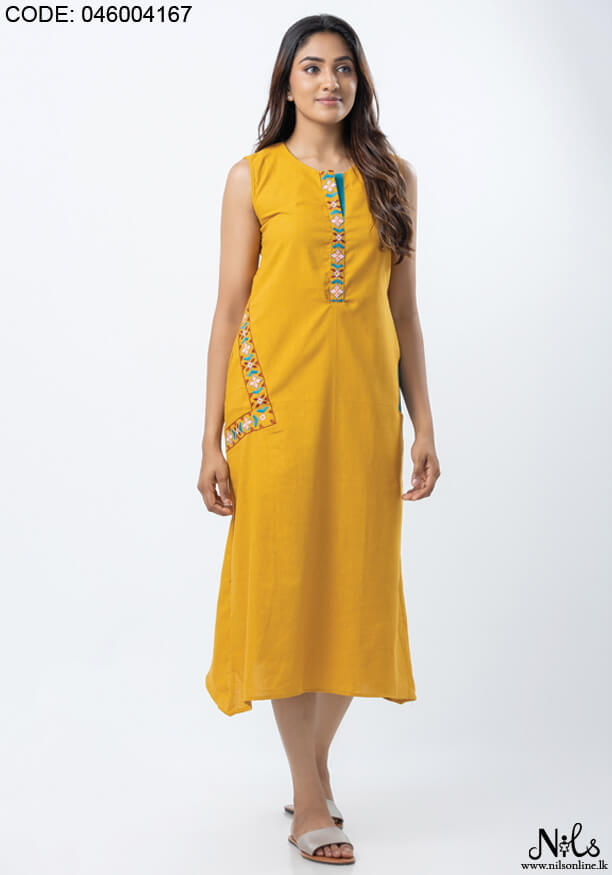 BRYLEE YELLOW MUSTARD POCKET DRESS