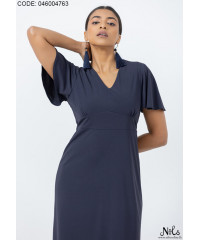 SAMANTHA  FULL SLEEVE DARK BLUE DRESS