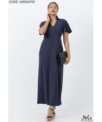 SAMANTHA  FULL SLEEVE DARK BLUE DRESS