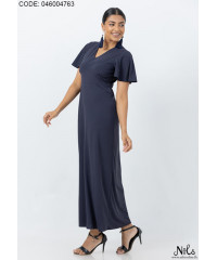 SAMANTHA  FULL SLEEVE DARK BLUE DRESS