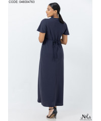 SAMANTHA  FULL SLEEVE DARK BLUE DRESS