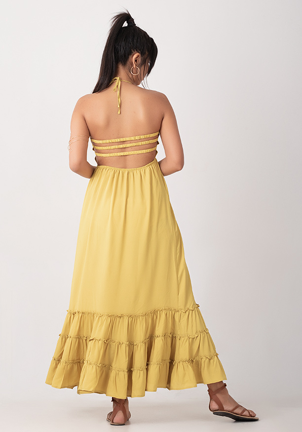 AUDERY DRESS WITH BACK STRAPS 