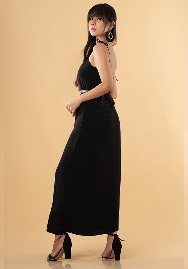 DAISY BLACK STRAP DRESS