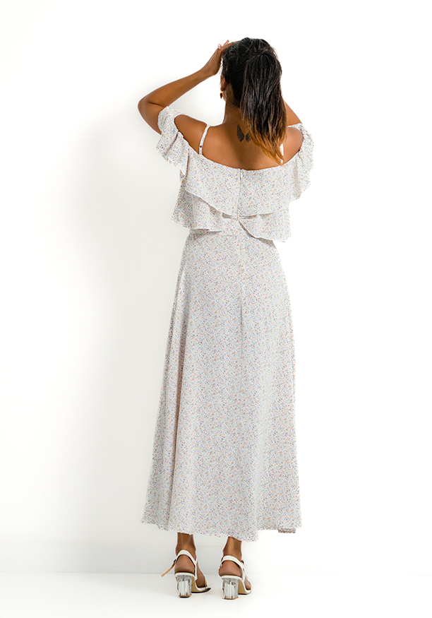 EVIE FLORAL STRAPPY MAXI DRESS