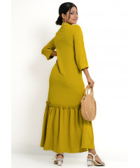 HAVANA MUSTERD GREEN COLLAR DRESS 