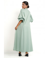 JULIET GREEN PUFF SLEEVE DRESS 