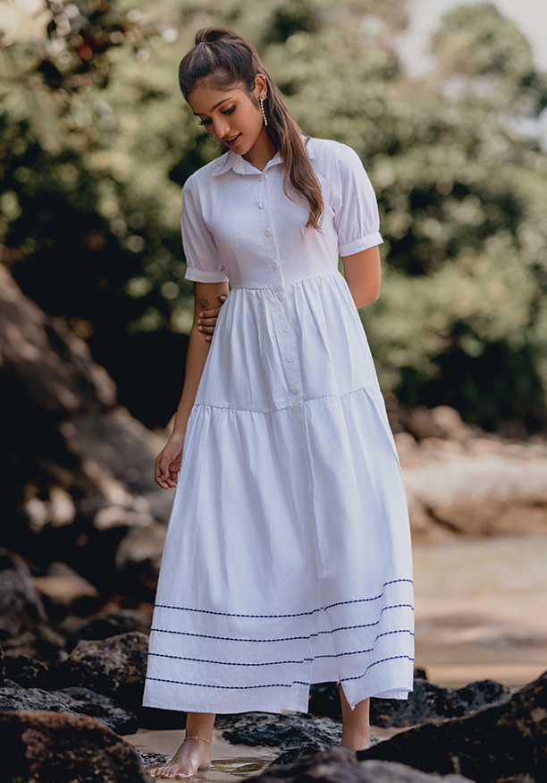 AVA WHITE EMBROIDERY DRESS 