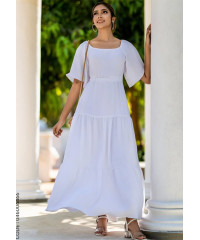 BEVERLY OFF SHOULDER WHITE DRESS