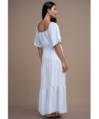 BEVERLY OFF SHOULDER WHITE DRESS