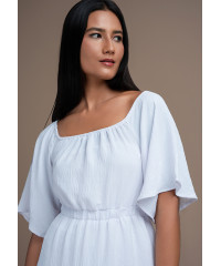 BEVERLY OFF SHOULDER WHITE DRESS