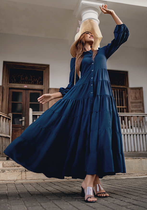 CLOE PAUEL NAVY BLUE DRESS 