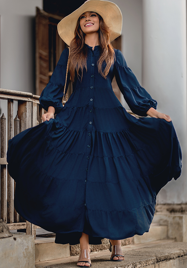 CLOE PAUEL NAVY BLUE DRESS 