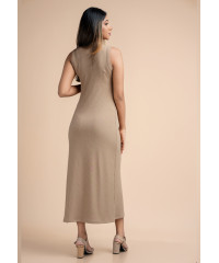 VIOLA BODYCORN BEIGE DRESS