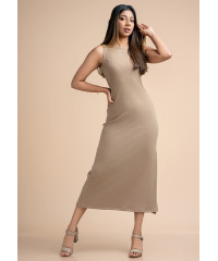 VIOLA BODYCORN BEIGE DRESS