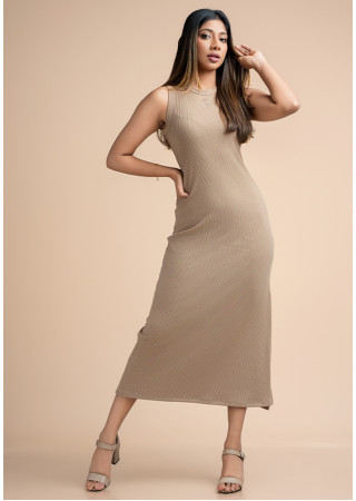 VIOLA BODYCORN BEIGE DRESS