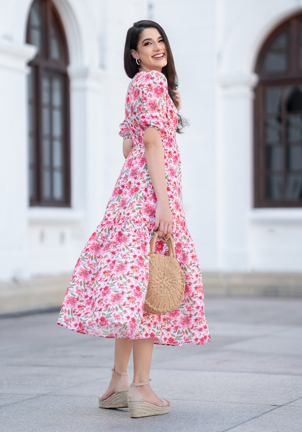 NOVA FLORAL PINK DRESS 