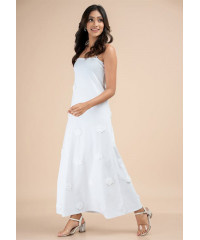 BELLA FLOWER APPLIQUE DRESS 