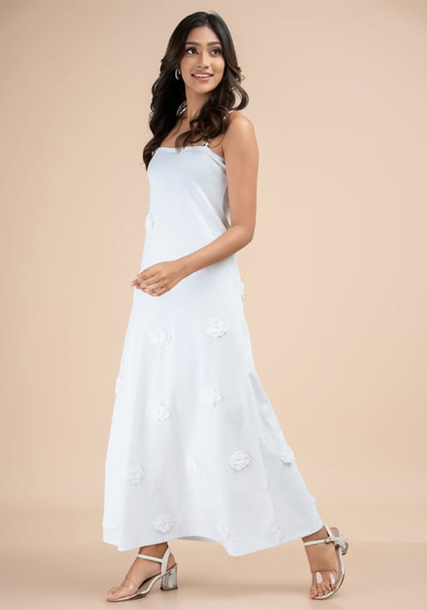 BELLA FLOWER APPLIQUE DRESS Nilsonline