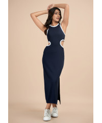 KATIN SIDE CUTOUT DRESS