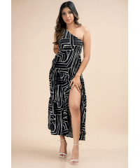 ROCA BLACK PRINTED DRESS