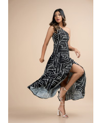 ROCA BLACK PRINTED DRESS