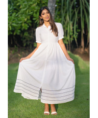 AVA WHITE EMBROIDARY DRESS